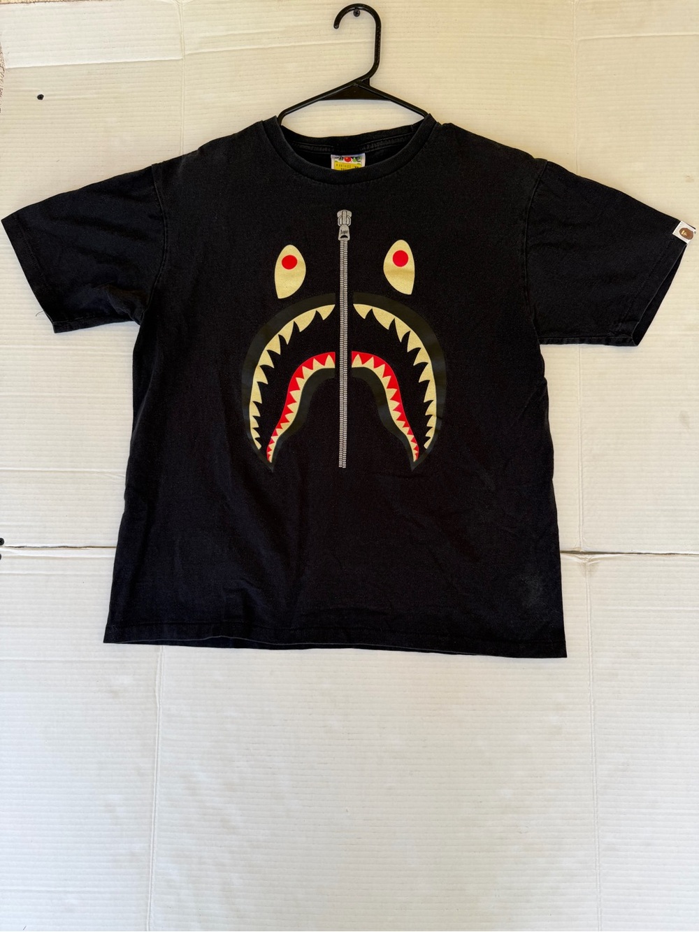 Black Shark-Mouth Graphic Short Sleeve Tee